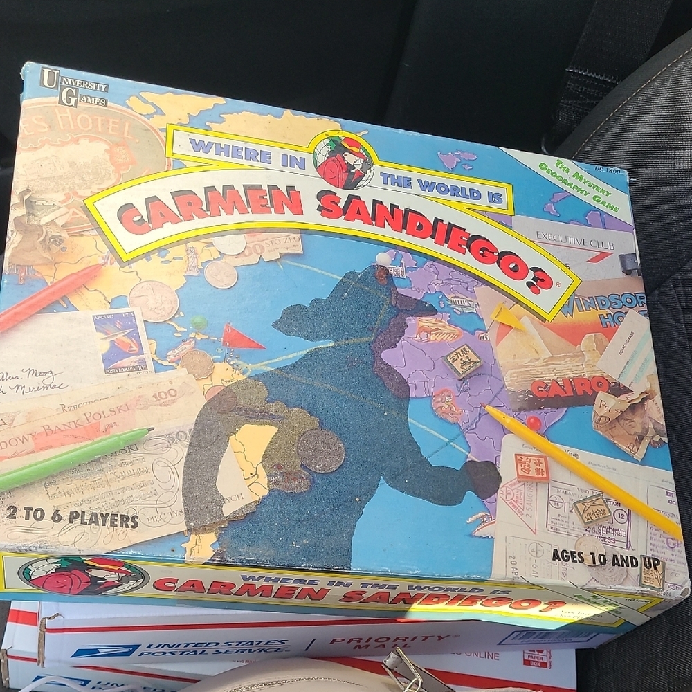 Vintage 1992 Where In‎ The World Is Carmen SanDiego Board Game Retro.